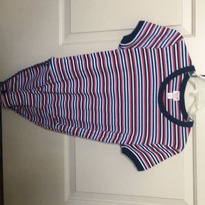 Red white and blue bodysuit